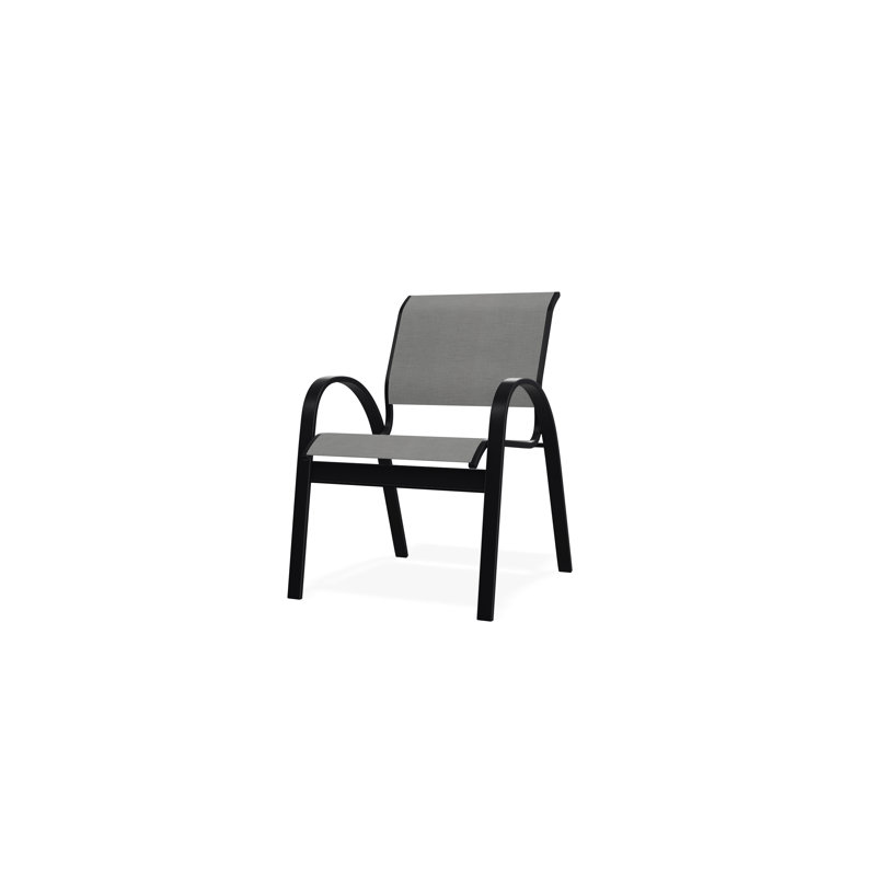 Aruba II Outdoor Dining Chair, Alloy Sunbrella®, Black
