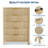Fluted 5 Drawers Dresser for Bedroom, 44 Inches Tall Wood Chest of Drawers for Clothes, Modern Slim Dresser Organizer with Metal Handles & Deep Drawers for Living Room, Hallway, Entryway-472946418