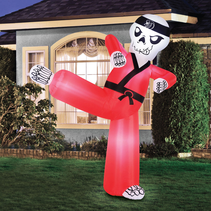 Squelette d'Halloween gonflable Kung Fu