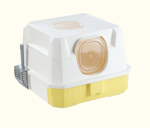 Gower Plastic with Scoop, White/Yellow