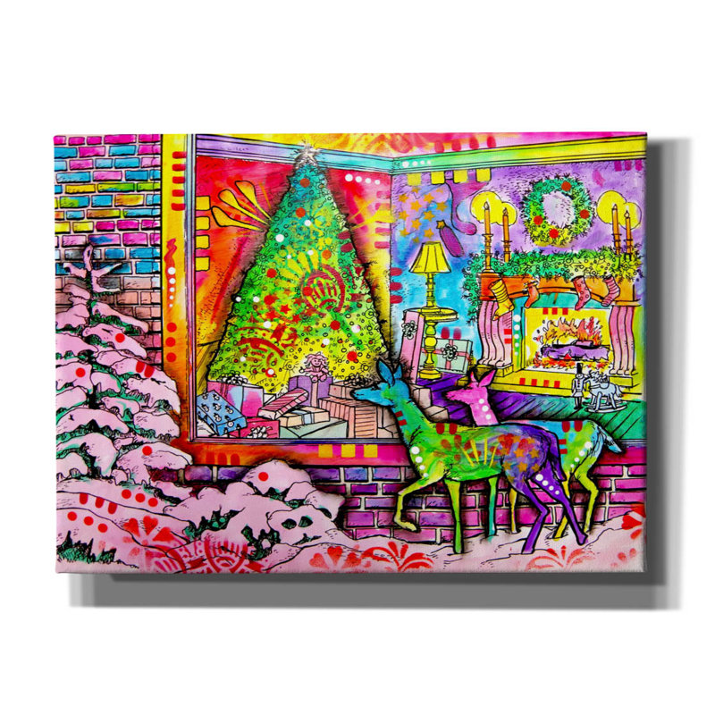 «Christmas With Dean» par Dean Russo, art mural sur toile, H 40 po x l 54 po x P 1,5 po