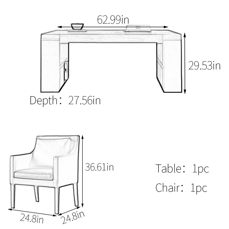 4-cube open-shelf leg design desk