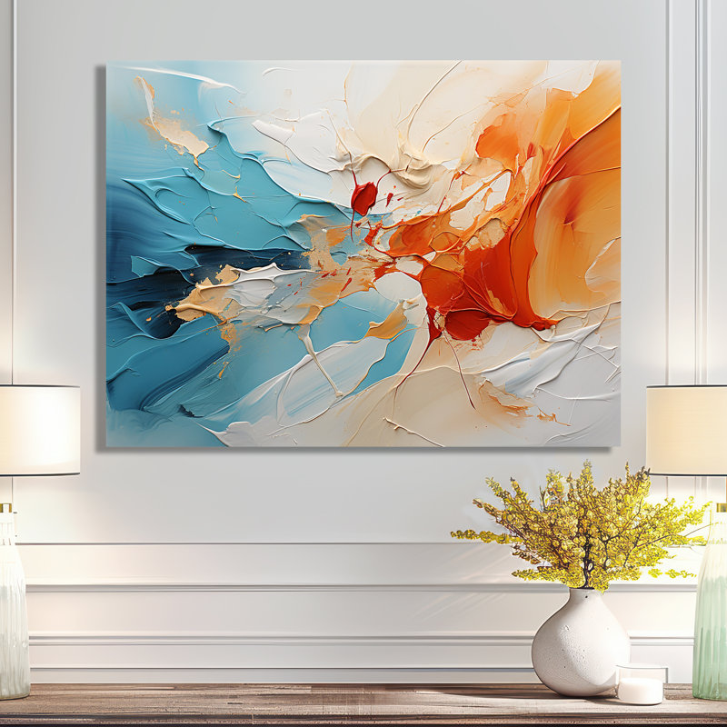 Coming Together - Art mural abstrait, 30" H x 40" W x 1.5" D, No Framed Metal