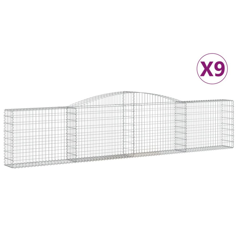 Clôture en métal argenté H 31,5 po x l 157,5 po