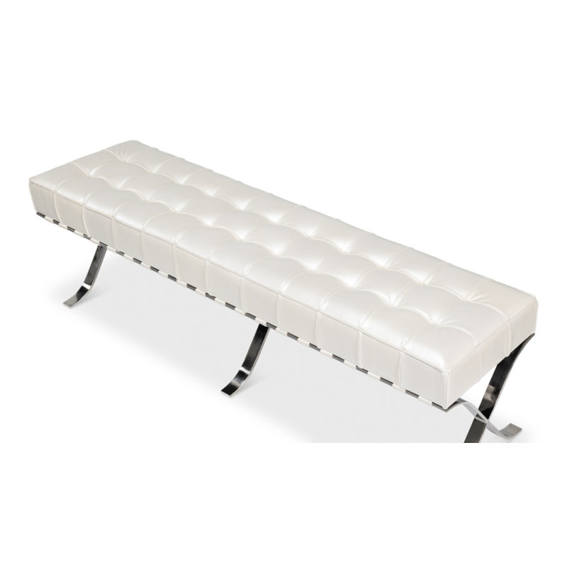 Catalunya Upholstered Bench, White
