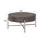 Table basse brun clair et champagne