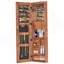 Armoire-penderie pour armoire à bijoux en bois massif avec miroir pleine longueur, 47,5 x 14,3 po, verrouillable au mur avec lumière DEL-783144938