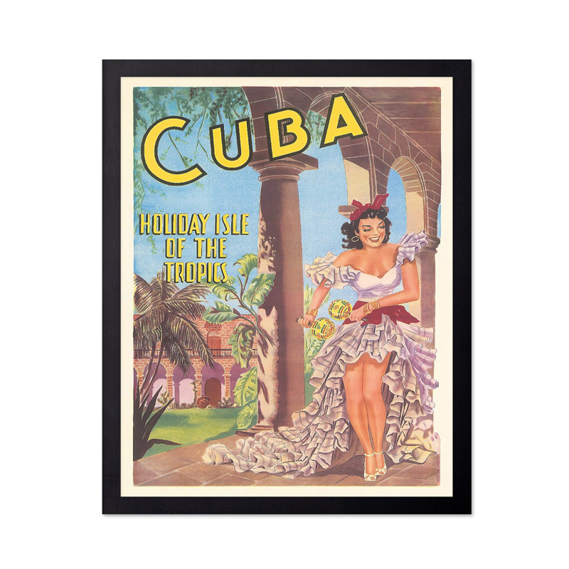 Cuba, île des tropiques, Sans cadre, Affiche, H 11 po x l 14 po
