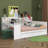 Wooden Daybed With 3 Drawers, USB Ports And Desk-104831537-104831536