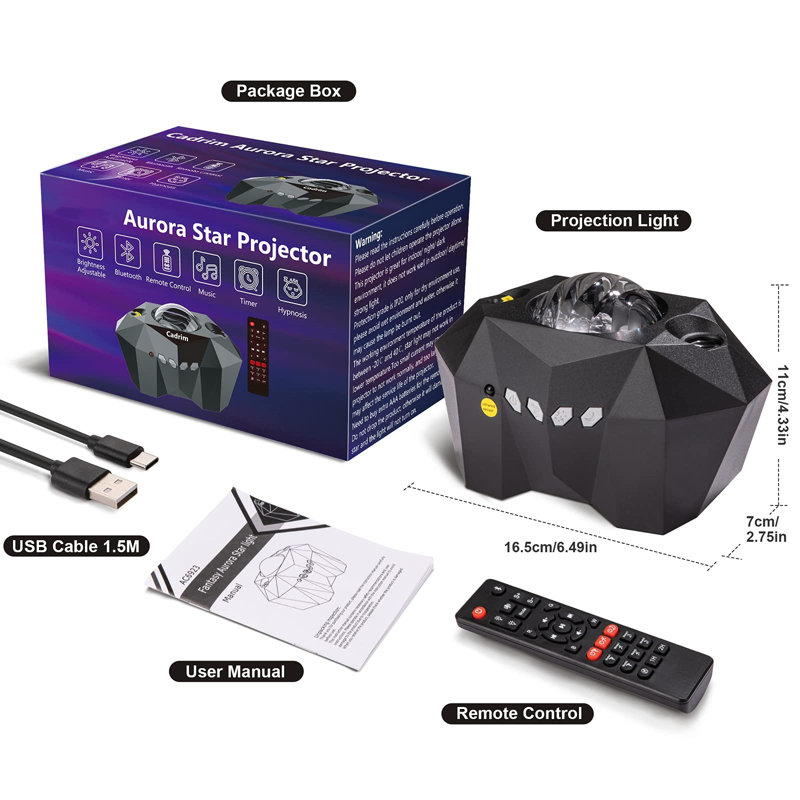 Star Projector with Bluetooth Speaker & Remote