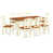 9 Pieces: 1 Table, 8 Chairs selected