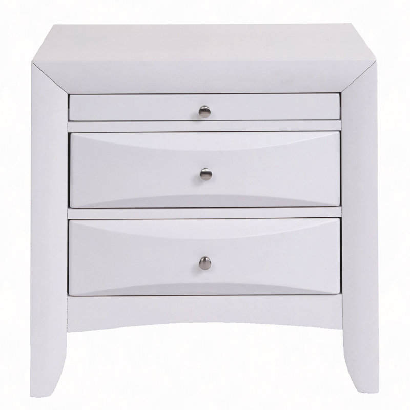 Table de chevet - 2 tiroirs en queue d'aronde spacieux, sans assemblage, plateau supérieur et design durable - élégant et fonctionnel
