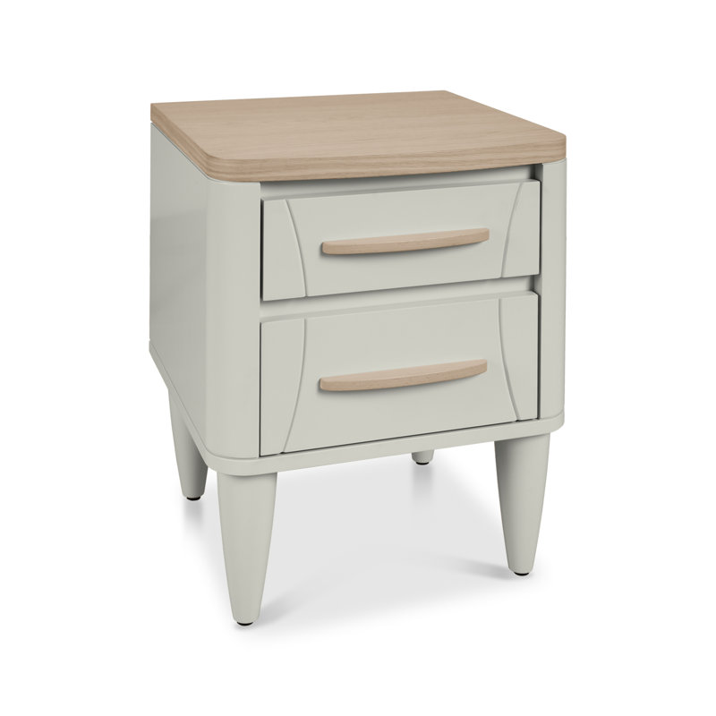 44cm W Solid + Manufactured Wood Bedside Table