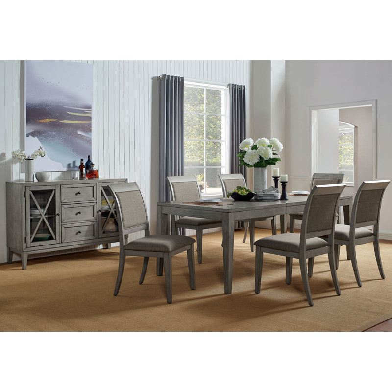 Chaise d'appoint rembourrée Amalga en gris