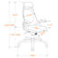 Chaise de bureau en maille à hauteur ajustable Arely, gris H 48,60 po x l 25,85 po x P 25,85 po