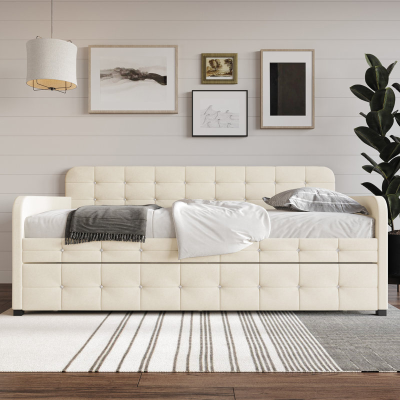 Giaimo Upholstered Twin Daybed, Beige