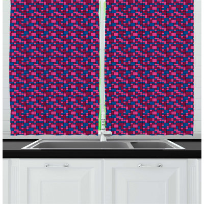 Geometric Kitchen Curtain