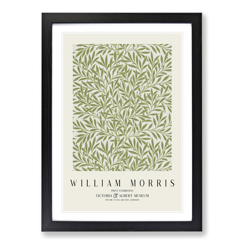 Willow Pattern Vol.1 Print by William Morris - Framed Print, Black, 36cm H x 27cm W x 2cm D
