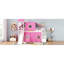 Lit mezzanine simple avec tente et tour - rose