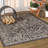 Massimo Bohemian Medallion Textured Weave Black/Gray Indoor/Outdoor Rug-877286928