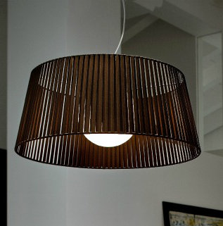 Ribbon 1 - Light Pendant, Matte Black, Mocha