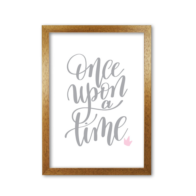 Once Upon A Time - Print, 85 cm H x 60 cm W x 5 cm D, Honey Oak Frame