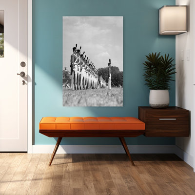 1940S A Row Of Uniformed Military College Cadets At Dress Parade Chester Pennsylvania Classic Retro Vintage Wall Art