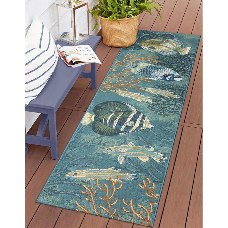 Cesare Indoor / Outdoor Rug, Runner 1'11" x 7'6"
