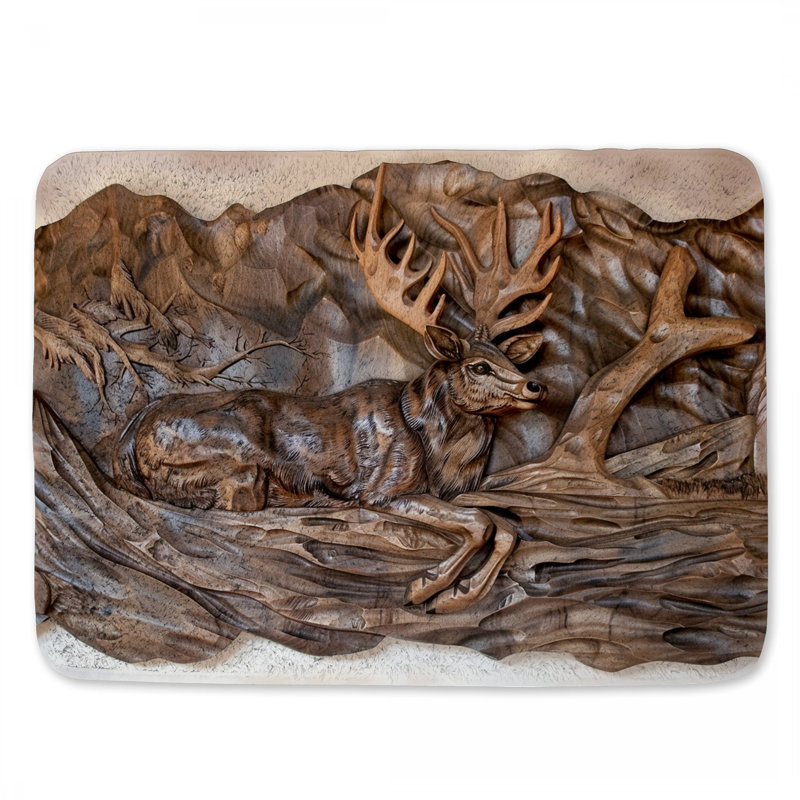 Décoration de salle de bain cerf, L 21 po x L 34 po