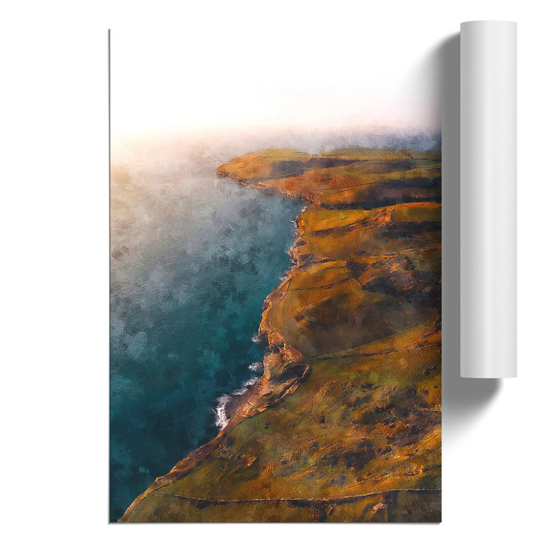 Swanage in Dorset Painting - Frameless Print, 30cm H x 21cm W x 0.1cm D