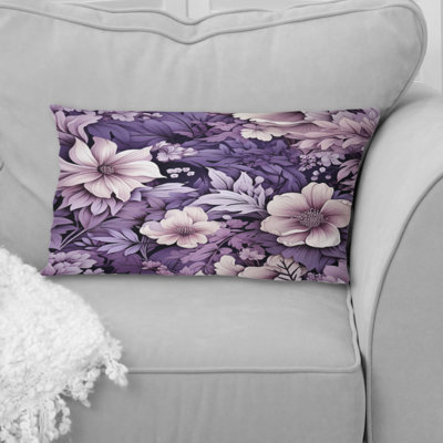 Eerie Elegance Moody Patterns - Coussin à imprimé floral