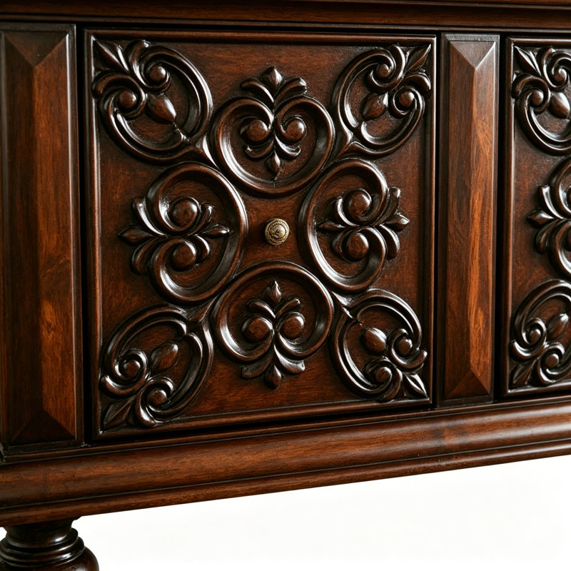 Armoire d'entrée en bois massif American Country, Brun