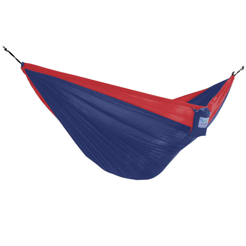Hamac de camping double Kylee Parachute, Marine / Rouge, Double