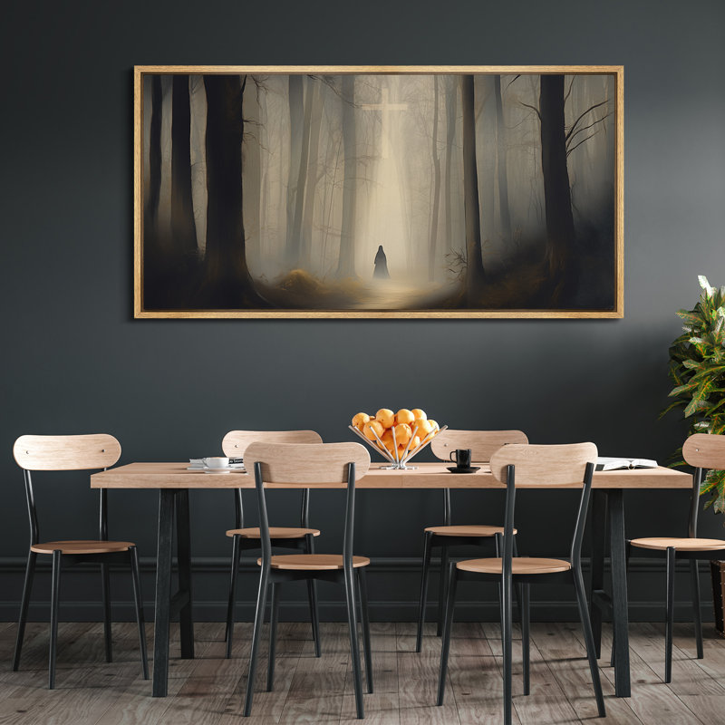 Impression sur toile encadrée, "Deep Forest Christianity", H 30 po x l 60 po, Naturel