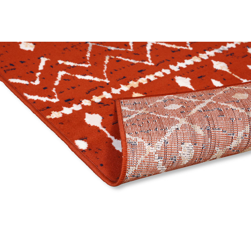 Tapis rouge / ivoire Arpana, Tapis de couloir 2 pi x 4 pi