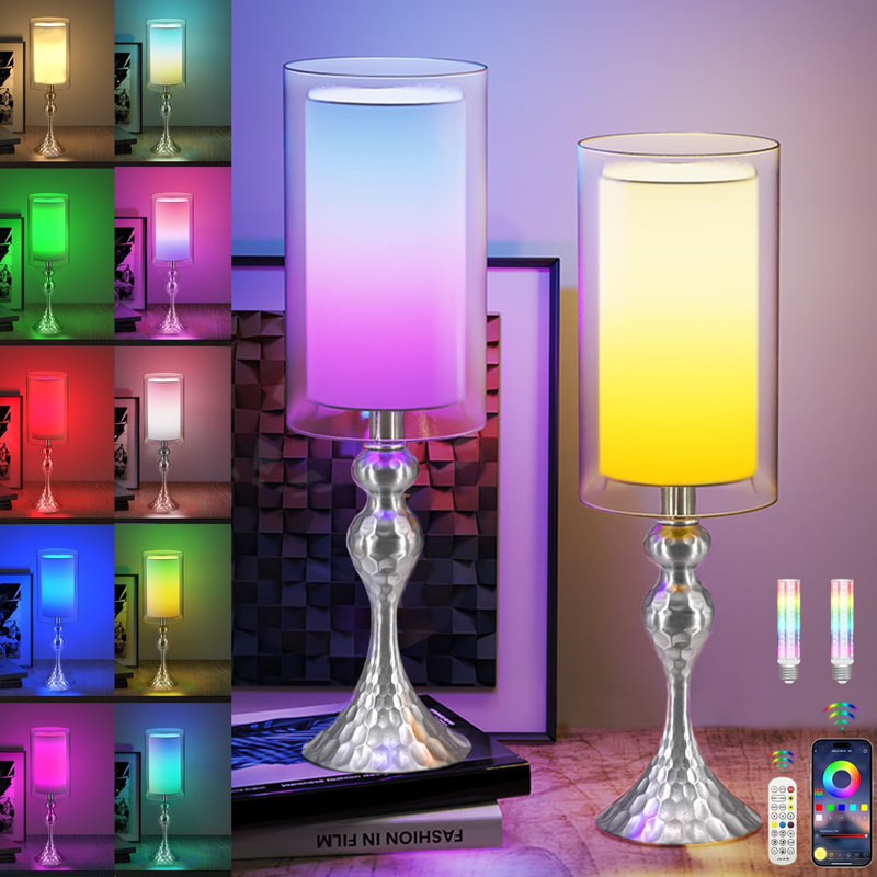 Dalin USB Table Lamp Lamp, Silver