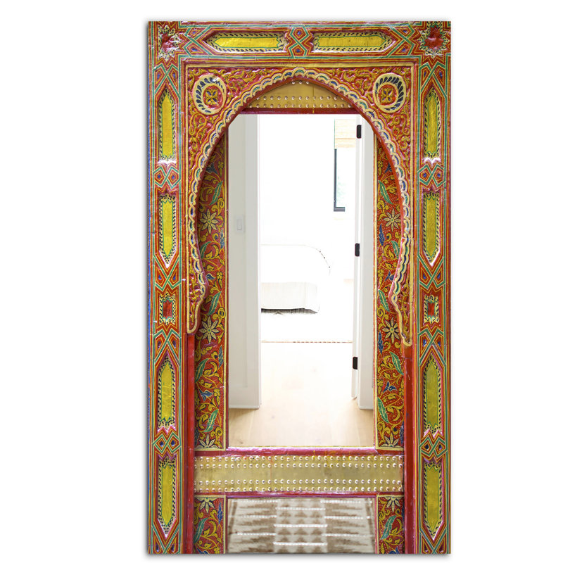 Moroccan Entrance Door - Traditional Mirror - Large Printed Wall Mirror, 39.4" H x 29.5" W