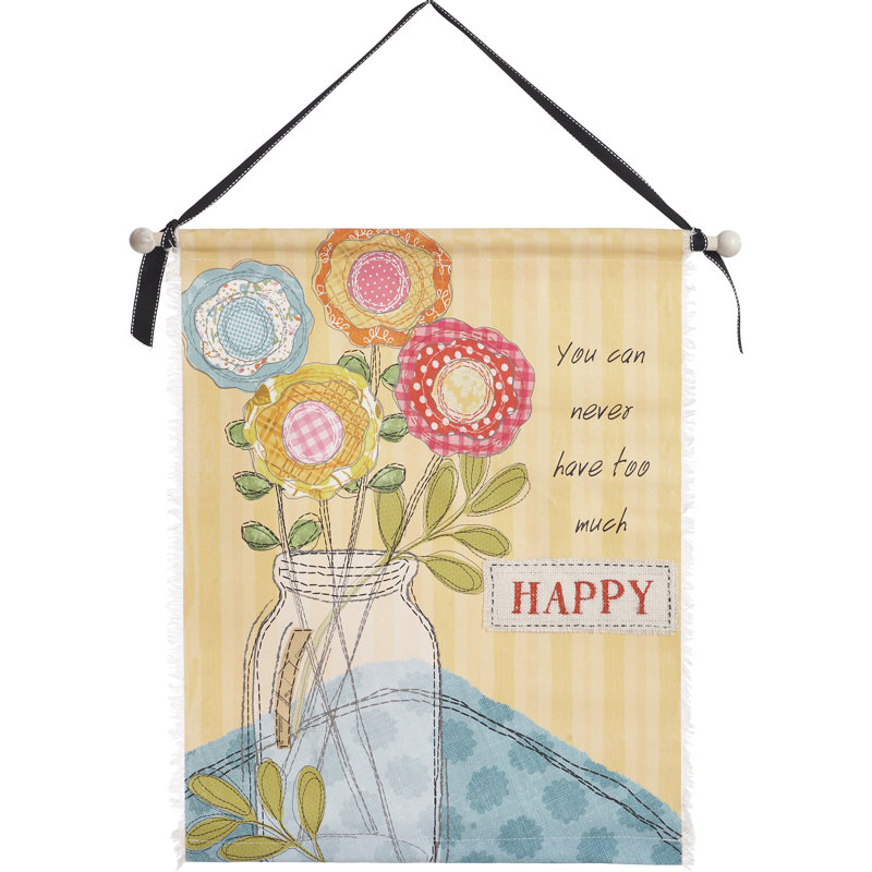  Tissu / toile 23 po Multicolor Everyday You Can Never Wall Art