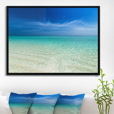 " Turquoise Ocean Under Blue Sky "