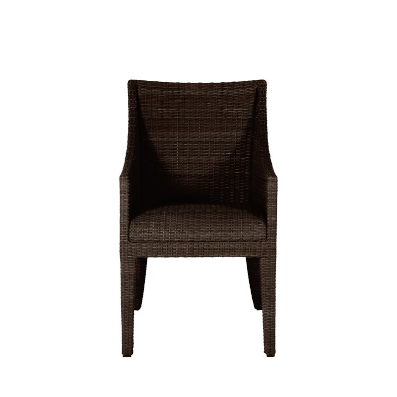 Outdoor Dining Armchair, Black Walnut