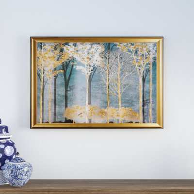 « into the bois », reproduction de peinture à l’huile sur toile tendue encadrée