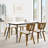 Faux Leather Upholstered Side Chair Dining Chair And Walnut Wood Finish-168889499-168889488