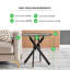 Cesarino Marble Effect Round Sofa Side Table - Glass Topped Metal Leg Small Table-634998433-634998432