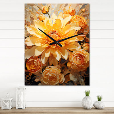 Horloge murale Radiant Reverie Botanical I - Abstract Botanicals