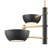 Nyna 3-Light Chandelier in Natural Brass/Matte Black-1414936149