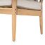 Fauteuil club d'extérieur en bois d'acacia, bois de finition naturelle, coussin beige-1762866504