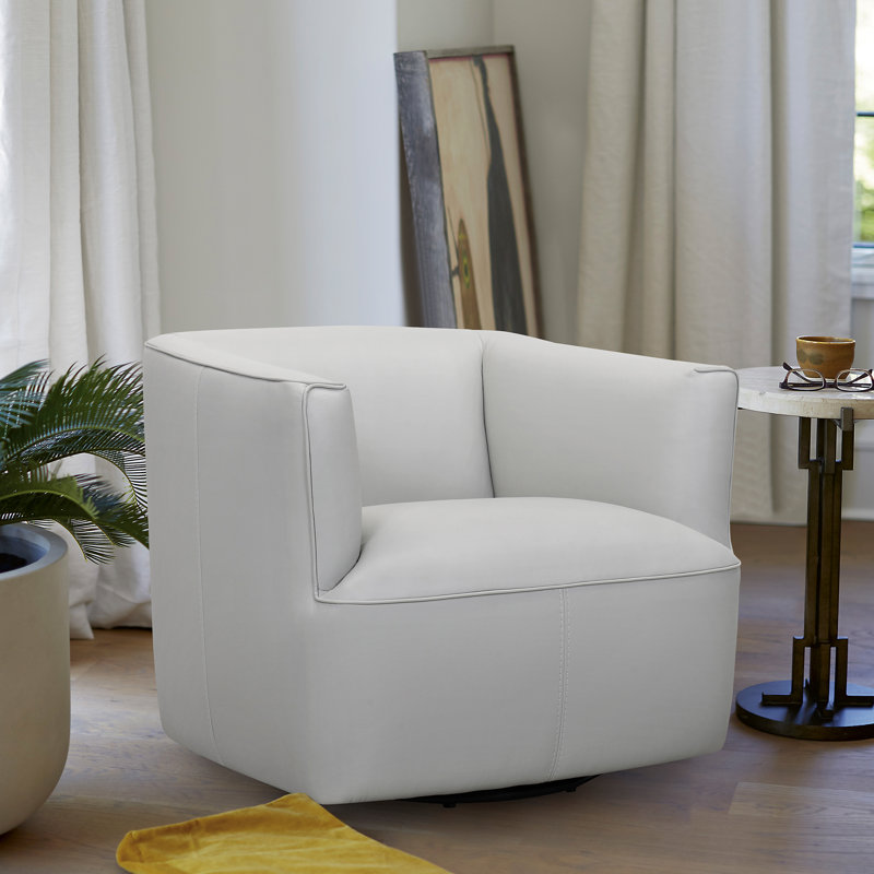 Dinero Upholstered Swivel Barrel Chair