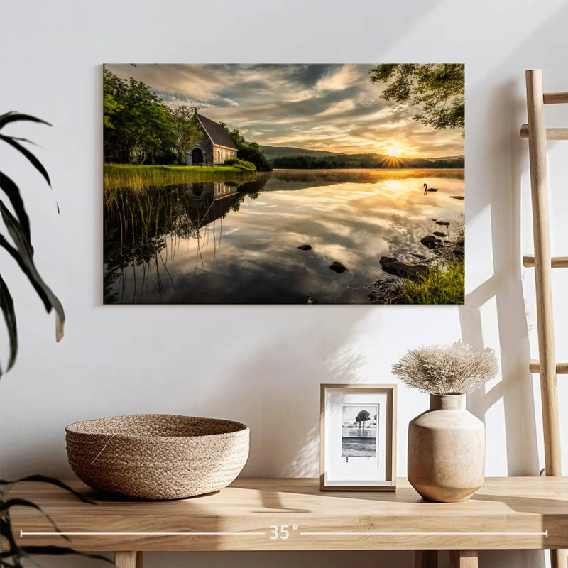 Adella Gougane Barra Lake Church Sunrise, H 16 po x l 24 po