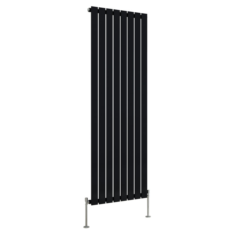 Shonnard Vertical Single Flat Panel Radiator, Normal Black, 160cm H x 54.4cm W