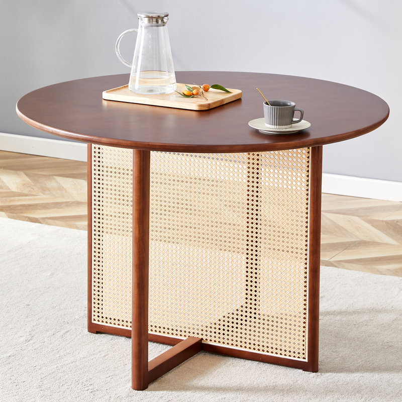 Table ronde en bois massif de style chinois Etro